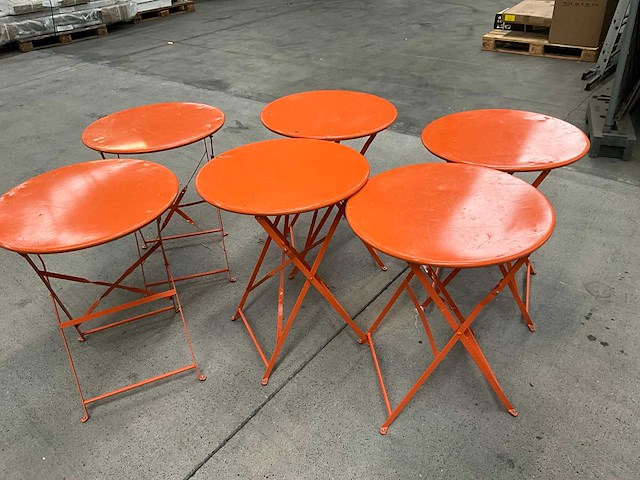 Metalen klaptafel (6x) - afbeelding 1 van  8