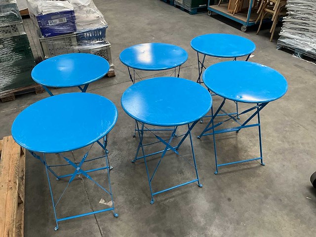 Metalen klaptafel (6x) - afbeelding 1 van  7