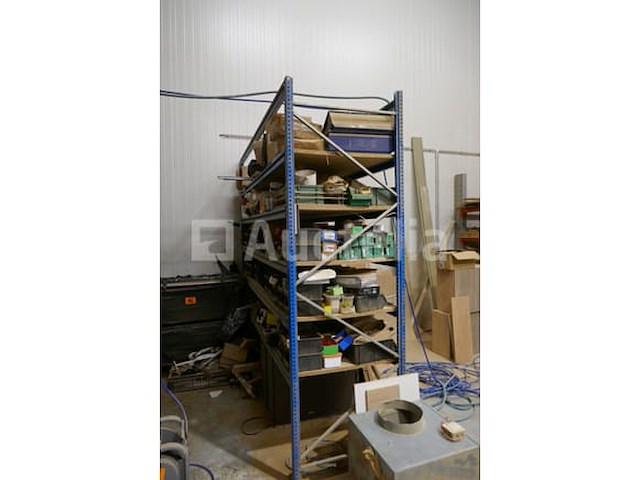 Metalen magazijnrek blauwe kleur - afbeelding 1 van  6