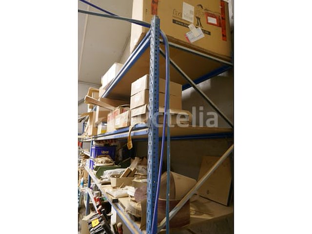 Metalen magazijnrek blauwe kleur - afbeelding 4 van  6