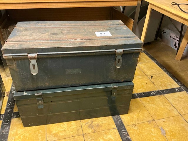 Metalen opbergkoffer (2x) - afbeelding 2 van  4