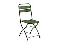 Metalen opvouwbare tuinstoelen - khaki (x4) - afbeelding 2 van  6