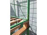 Metalen opzetrand met kantelhek - gepoedercoat - 80x120x80cm - incl pallet 2x - afbeelding 2 van  6
