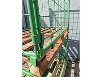 Metalen opzetrand met kantelhek - gepoedercoat - 80x120x80cm - incl pallet 2x - afbeelding 4 van  6