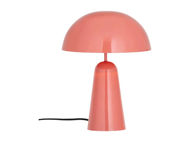 Metalen paddenstoelentafellamp - d. 39 x h.52 cm - glanzend roze - afbeelding 3 van  4