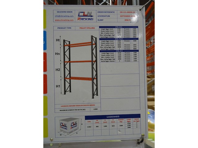 Metalen palletstelling cln racking - afbeelding 8 van  8