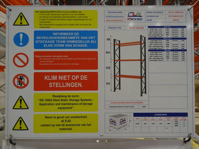 Metalen palletstelling cln racking - afbeelding 5 van  8