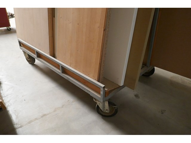 Metalen platenkar met zwenkwielen - afbeelding 3 van  3