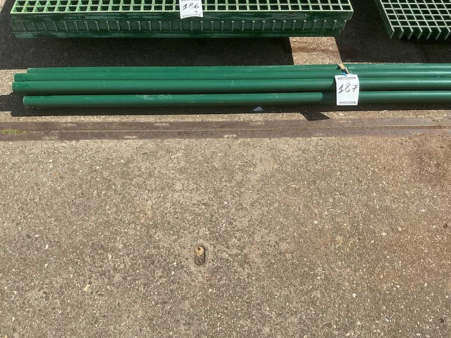 Metalen pvc coating bovenbuis tuinpalen (8x) - afbeelding 1 van  2