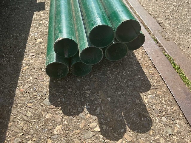 Metalen pvc coating bovenbuis tuinpalen (8x) - afbeelding 2 van  2