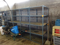 Metalen rek 5 etages (in één stuk gelast) b. 3,20 x h.2,00m - afbeelding 1 van  2