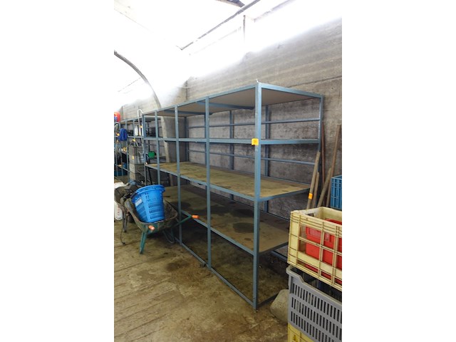 Metalen rek 5 etages (in één stuk gelast) b. 3,20 x h.2,00m - afbeelding 2 van  2
