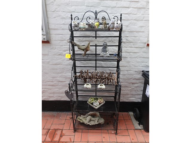 Metalen rek + decoratie - afbeelding 1 van  3