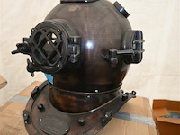 Metalen retro duikershelm - afbeelding 1 van  5
