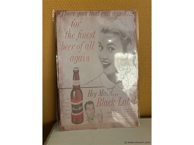 Metalen sierbord - afbeelding 1 van  1