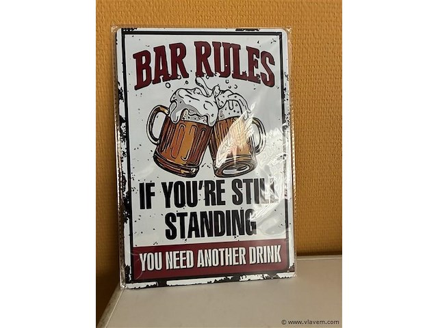 Metalen sierbord - afbeelding 1 van  1