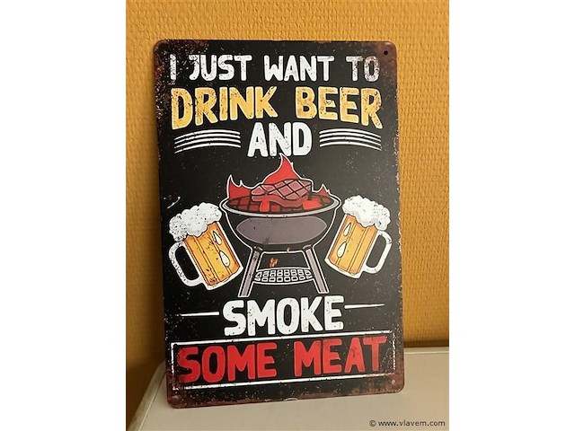 Metalen sierbord - afbeelding 1 van  1