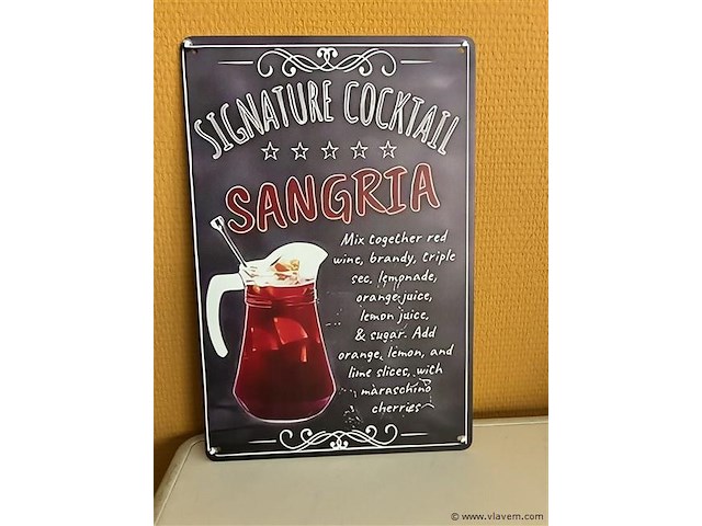 Metalen sierbord - afbeelding 1 van  1