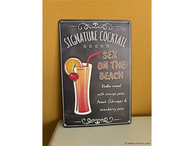 Metalen sierbord - afbeelding 1 van  1