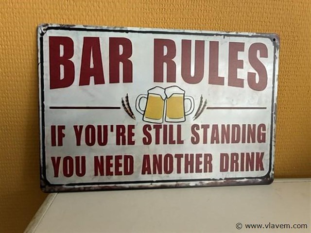 Metalen sierbord - afbeelding 1 van  1