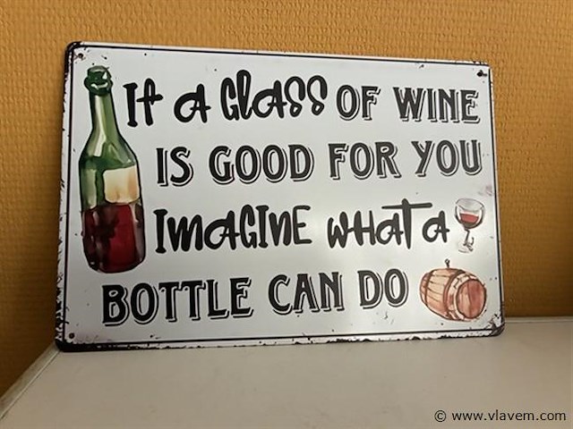 Metalen sierbord - afbeelding 1 van  1