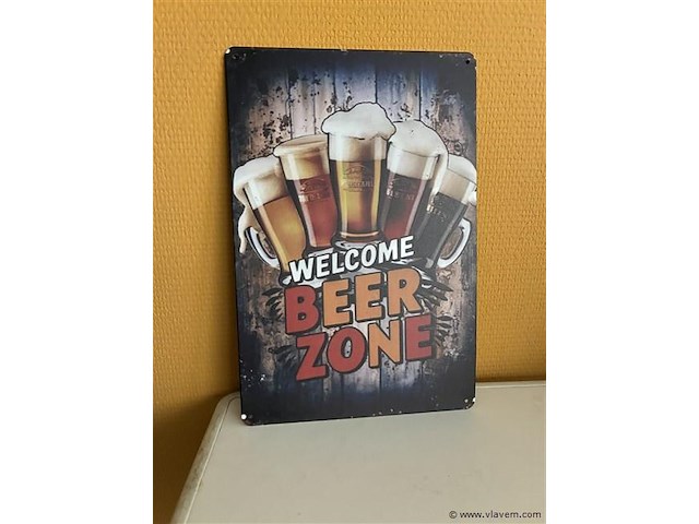 Metalen sierbord - afbeelding 1 van  1