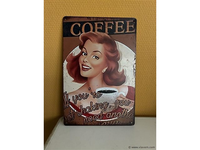 Metalen sierbord - afbeelding 1 van  1