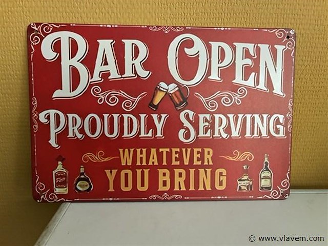 Metalen sierbord - afbeelding 1 van  1