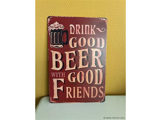 Metalen sierbord - afbeelding 1 van  1