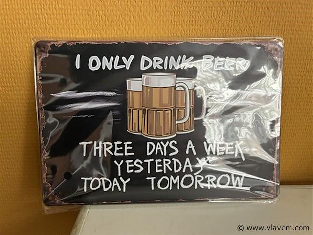 Metalen sierbord - afbeelding 1 van  1