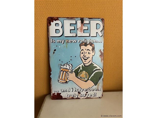 Metalen sierbord - afbeelding 1 van  1