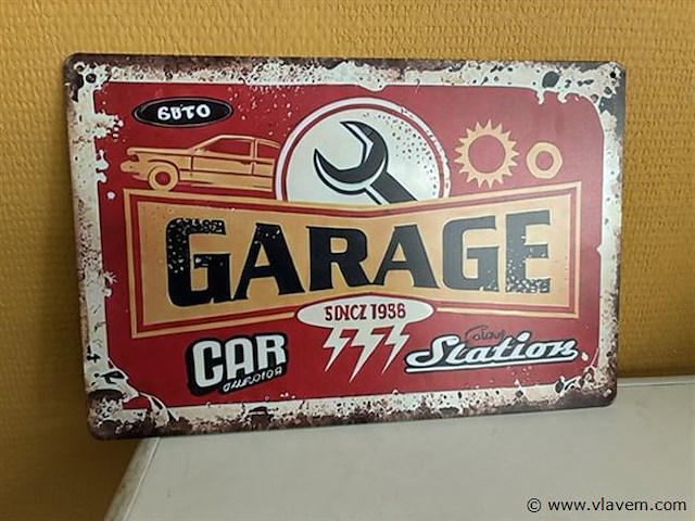 Metalen sierbord - afbeelding 1 van  1