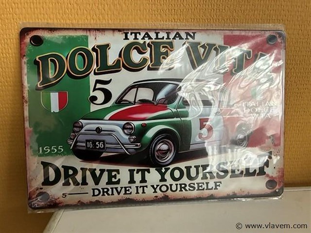 Metalen sierbord - afbeelding 1 van  1