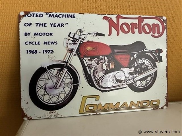 Metalen sierbord - afbeelding 1 van  1