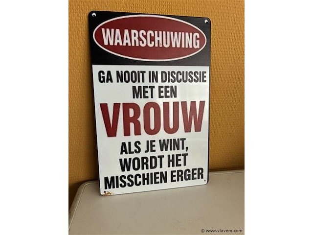 Metalen sierbord - afbeelding 1 van  1