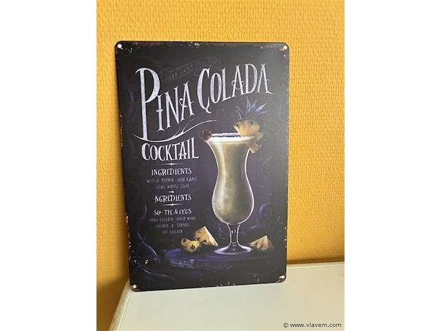 Metalen sierbord - afbeelding 1 van  1