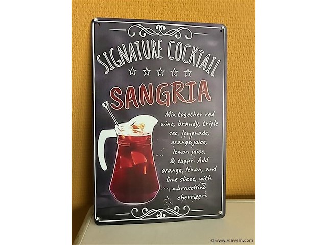 Metalen sierbord - afbeelding 1 van  1