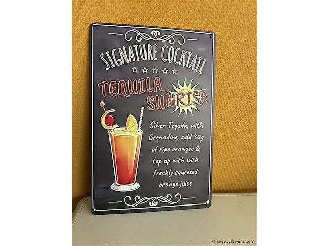 Metalen sierbord - afbeelding 1 van  1