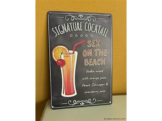 Metalen sierbord - afbeelding 1 van  1