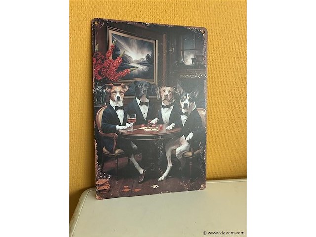 Metalen sierbord - afbeelding 1 van  1