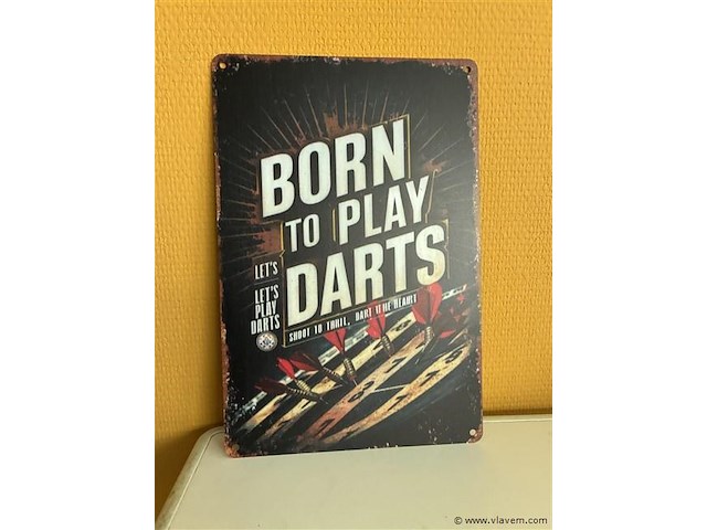 Metalen sierbord - afbeelding 1 van  1