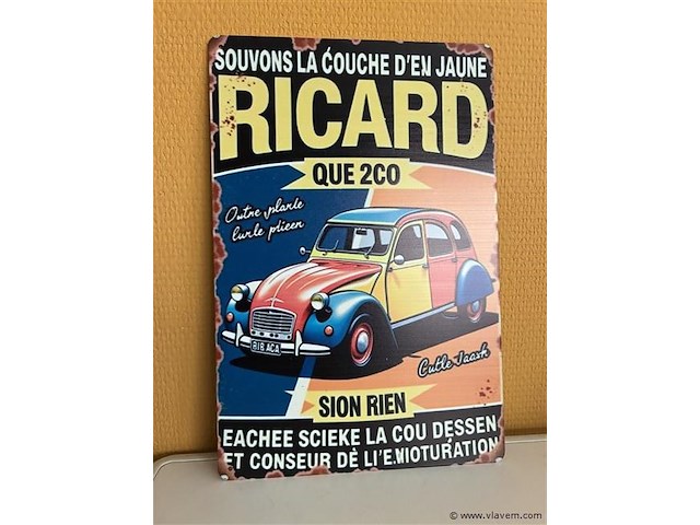 Metalen sierbord - afbeelding 1 van  1