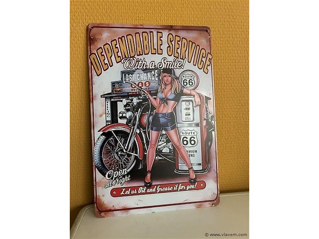 Metalen sierbord - afbeelding 1 van  1