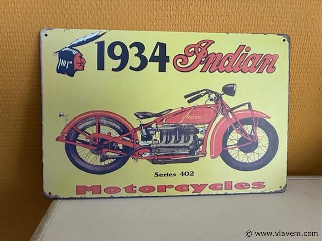Metalen sierbord - afbeelding 1 van  1