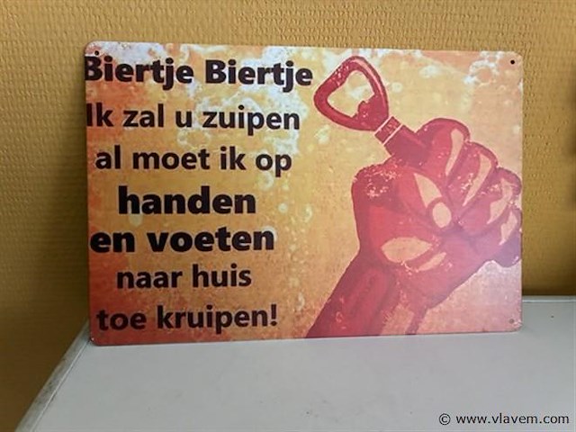 Metalen sierbord - afbeelding 1 van  1
