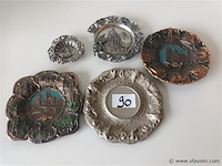 Metalen sierborden. 5 stuks - afbeelding 1 van  5