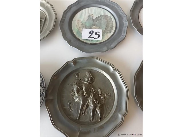 Metalen sierborden. 6 stuks - afbeelding 4 van  5