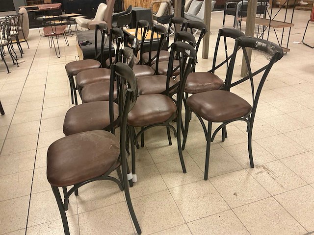 Metalen stoel (13x) - afbeelding 2 van  3