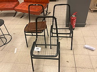 Metalen stoel (3x) - afbeelding 3 van  3