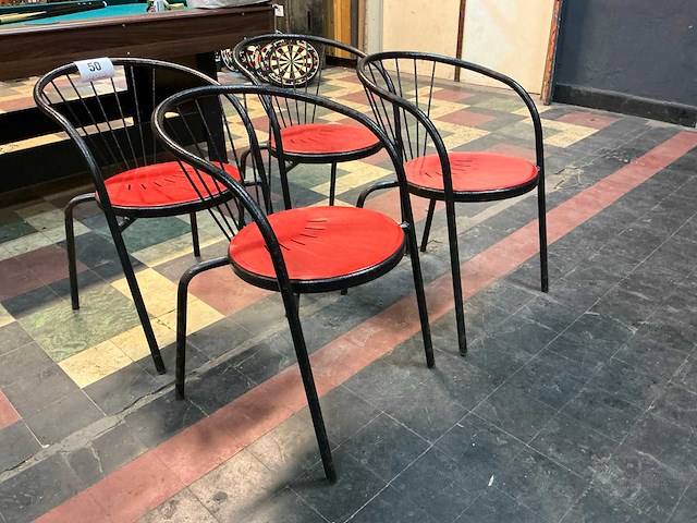 Metalen stoel (4x) - afbeelding 2 van  4